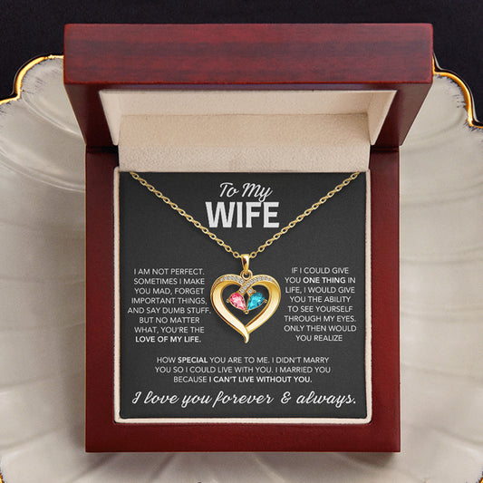 Heart Shaped Birthstone Necklace